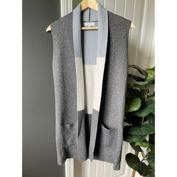 Bartolini Sweaters - Bartolini Benedetta Cashmere/Wool Sweater Open Front Long Duster Vest XS Italy